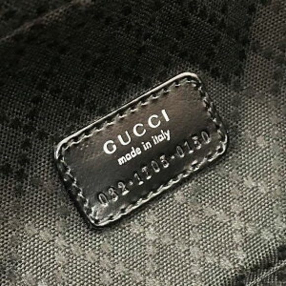 Gucci Handbag Bamboo Vanity Nylon Black Mini Pouch Bag Back - Picture 8 of 8